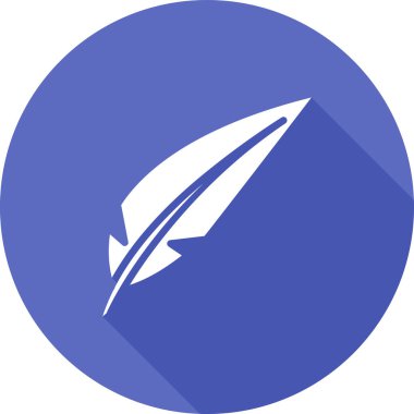 Tüy kalem. Web simgesi basit illüstrasyon