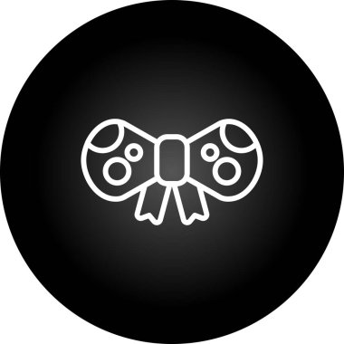 kurdeleli yay simgesi, web illüstrasyonu