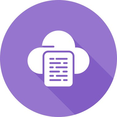 Bulut simgesi, vektör illüstrasyonu 