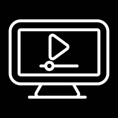  Video simgesinin vektör illüstrasyonu
