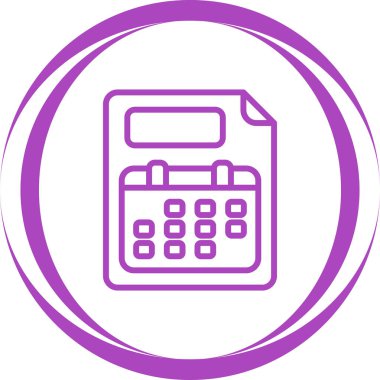 Takvim simgesi, vektör illüstrasyonu basit tasarım