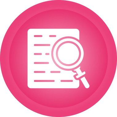 Büyüteç cam ağ ikonu vektör illüstrasyonlu belge