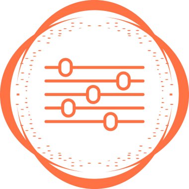 Eşitleştirme modern simgesinin vektör illüstrasyonu