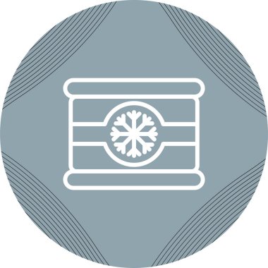 Dondurulmuş yemek simgesi, vektör illüstrasyonu