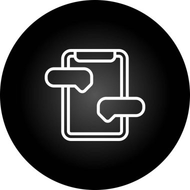 Mesaj Hizmeti Web simgesi vektör illüstrasyonu