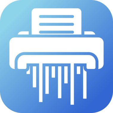 Kağıt öğütücü. Web simgesi basit tasarım              