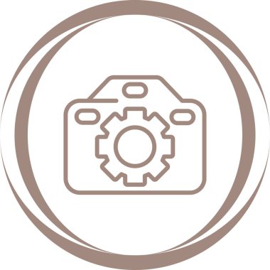 Kamera ayarları simgesi, vektör illüstrasyonu