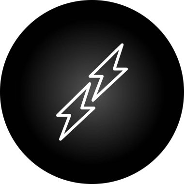 Yıldırım Ağı simgesi, basit vektör illüstrasyonu