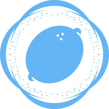 Limon Meyvesi simgesi, vektör illüstrasyonu