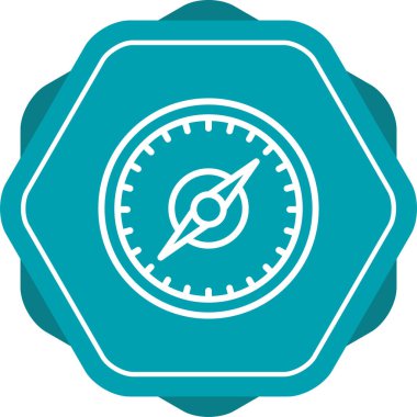 Pusula. Web simgesi basit illüstrasyon