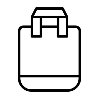 Alışveriş Torbası. Web simgesi basit illüstrasyon