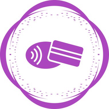 Temassız Ödeme simgesi, basit vektör illüstrasyonu 