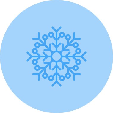 Kar Tanesi simgesi, basit web illüstrasyonu