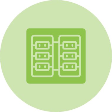 sunucu odası simgesi, vektör illüstrasyonu