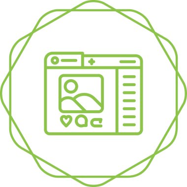 vektör çizimi sosyal medya simge