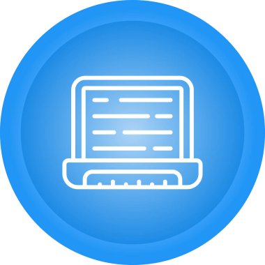 dizüstü bilgisayar simgesi, vektör illüstrasyonu basit tasarım