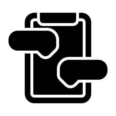 Mesaj Hizmeti Web simgesi vektör illüstrasyonu