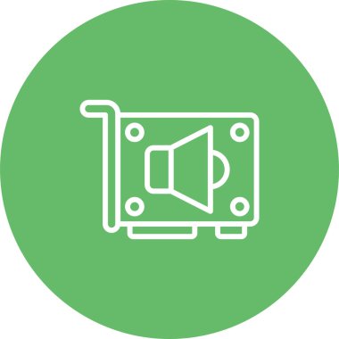 Ses Kart web simgesi vektör illüstrasyonu