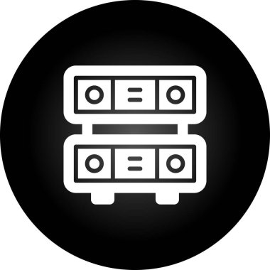 Sunucu simgesinin vektör illüstrasyonu 