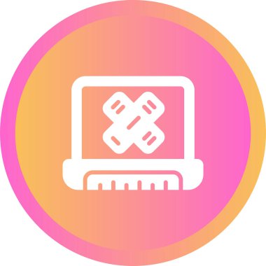 dizüstü bilgisayar simgesi, vektör illüstrasyonu basit tasarım