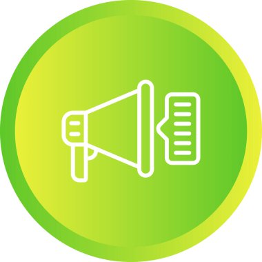 Hoparlör simgesi, web basit illüstrasyon. Pazarlama sembolü