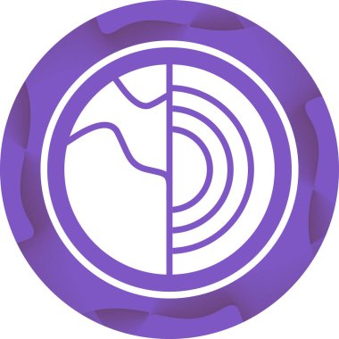 Jeoloji web simgesi vektör illüstrasyonu