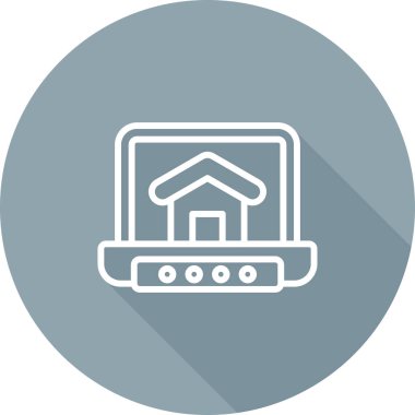 dizüstü bilgisayar simgesi, vektör illüstrasyonu basit tasarım