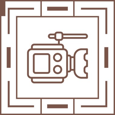 video kamera simgesi, vektör illüstrasyonu  