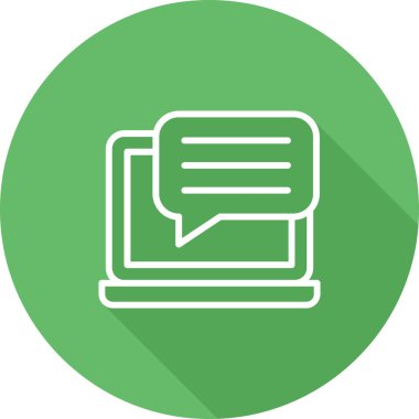 Canlı sohbet. Web simgesi vektör illüstrasyonu