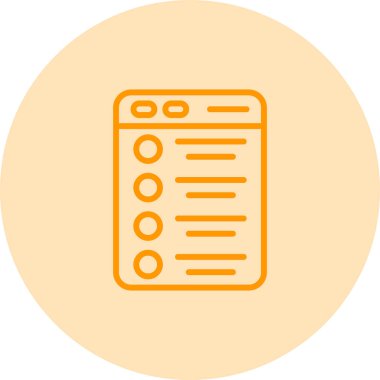 Tasarım listesi simgesi, vektör illüstrasyonu 