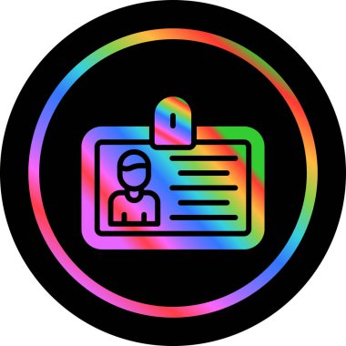 Kartvizit simgesinin vektör illüstrasyonu 