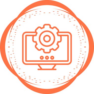 Ayarları satırı simgesi, vektör çizim 