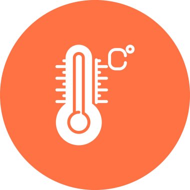 Termometre. Web simgesi basit illüstrasyon 