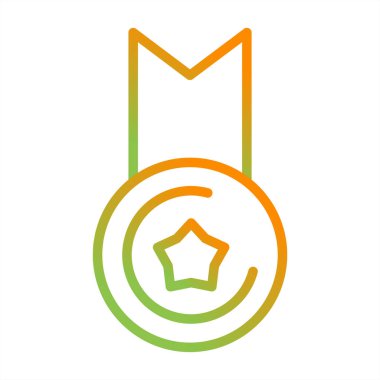 Altın Madalya Simgesi. Altın Başlık Rozet İşareti. 