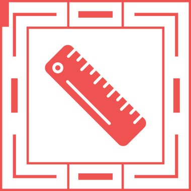 cetvel simgesinin vektör illüstrasyonu