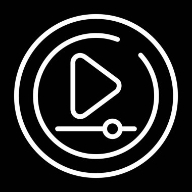 Web simgesi çal, basit vektör illüstrasyonu