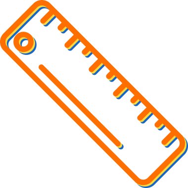 cetvel simgesinin vektör illüstrasyonu