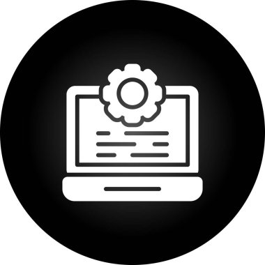 laptop ide simgesi, vektör illüstrasyonu basit tasarım