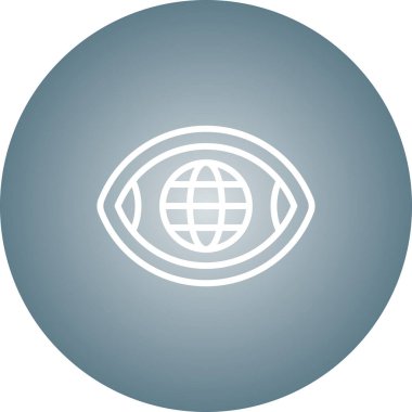 Göz. Web simgesi basit illüstrasyon 