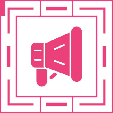 megafon web simgesi, vektör çizim