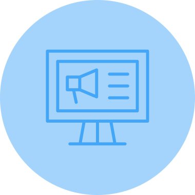 Hoparlör simgesi, web basit illüstrasyon. Pazarlama sembolü