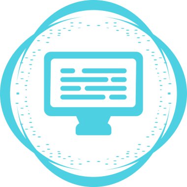 Masaüstü bilgisayar simgesi vektör çizimi 