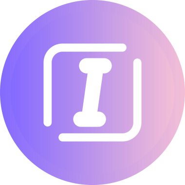 Belgenin vektör illüstrasyonu Italic modern simgesi