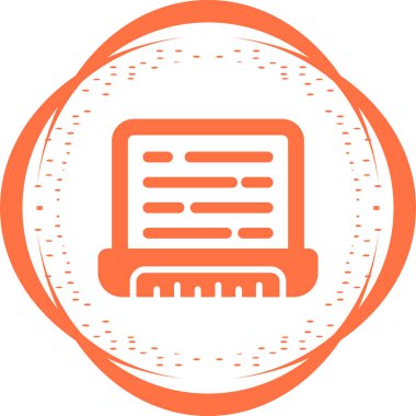 dizüstü bilgisayar simgesi, vektör illüstrasyonu basit tasarım