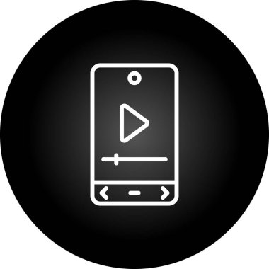 Video player vector icon design 