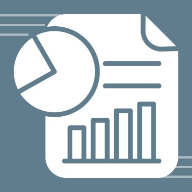 Analizler Düz simge, vektör raporla 