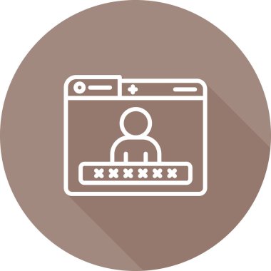 giriş simgesi vektör illüstrasyonu 