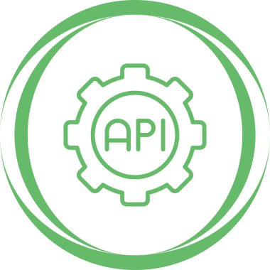 API simge vektör illüstrasyonu 