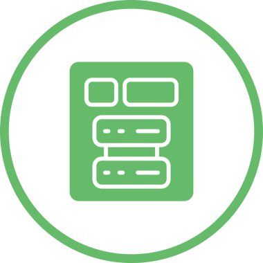 Sunucu simgesinin vektör illüstrasyonu 