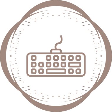 Modern Klavye simgesinin vektör çizimi      